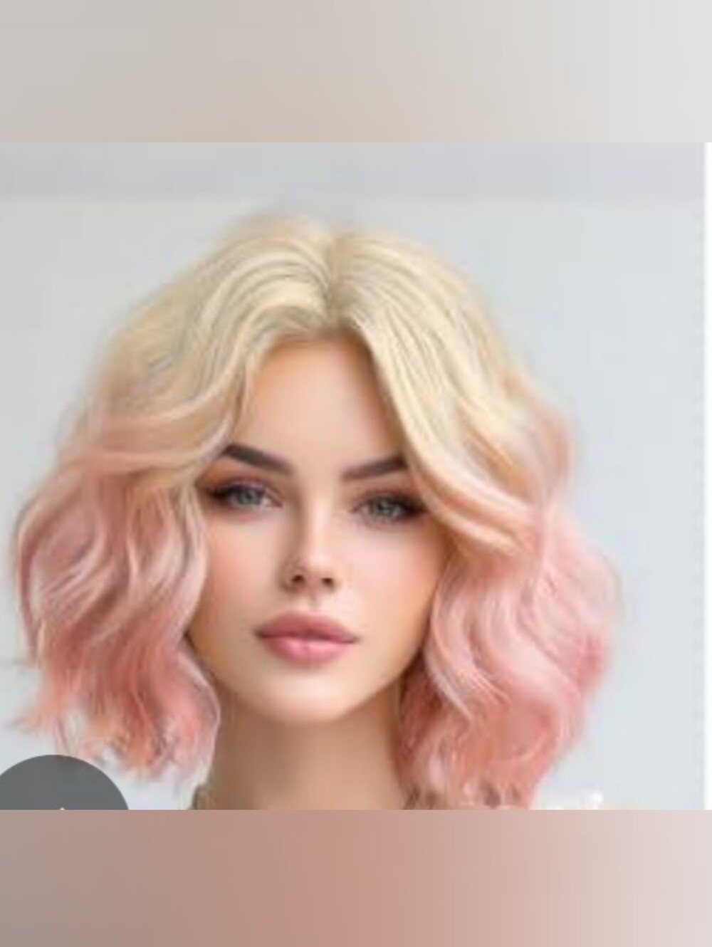Blonde to Pastel Pink Ombre Women's Wig New In Box